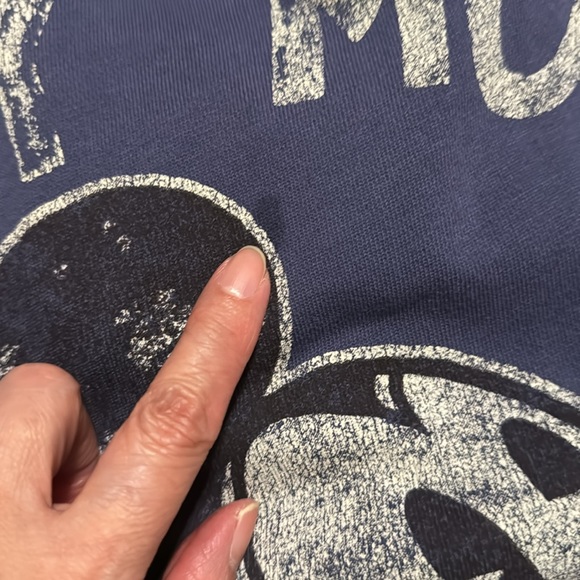 Disney Park Mickey Mouse Crewneck Sweatshirt Blue Retro Distressed Graphic-XL - Picture 11 of 11